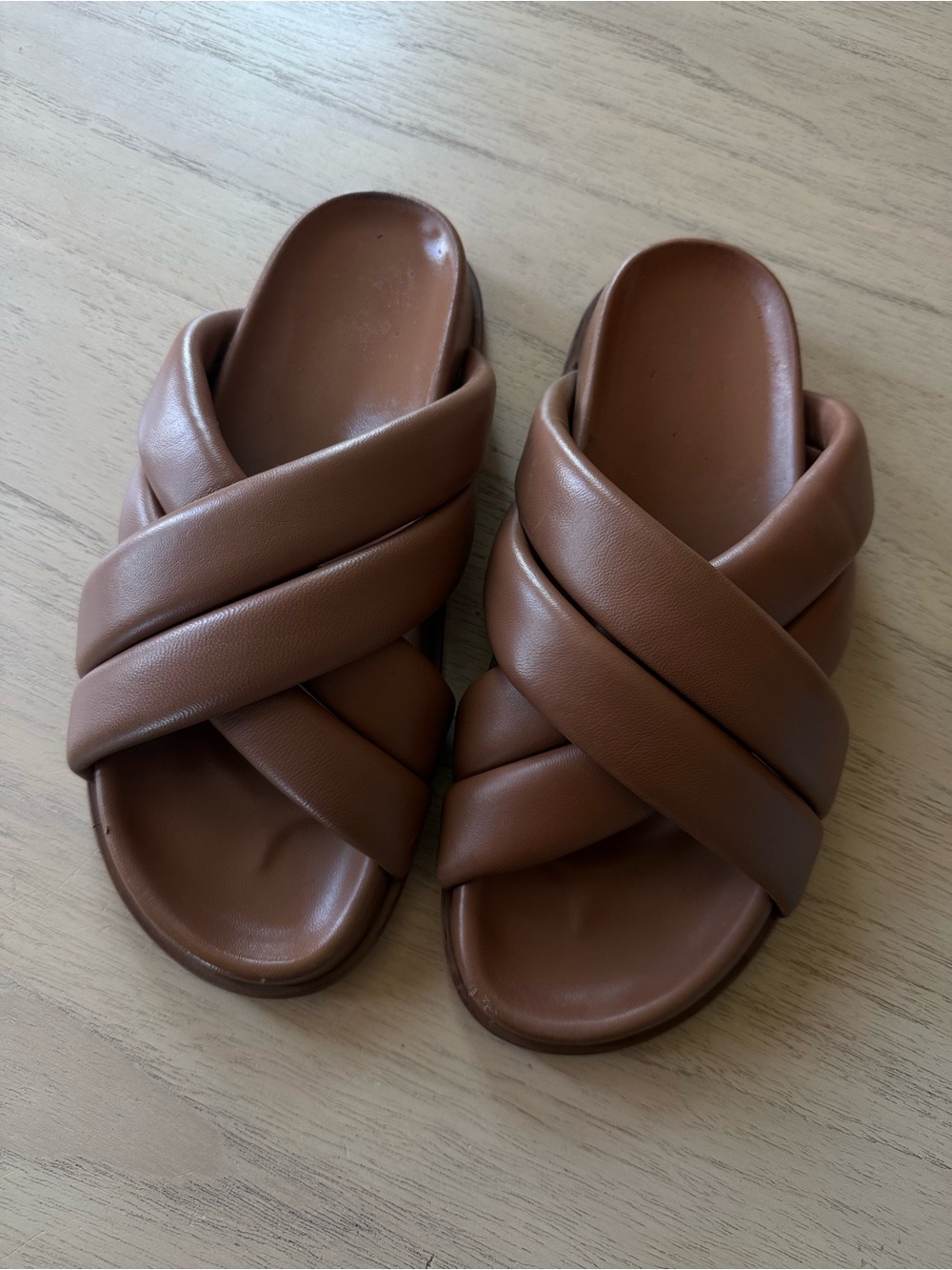 Anine Bing Lizzie slides cognac